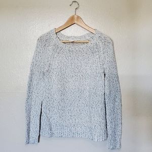 St. John's Bay White with Blue Sparkles Chunky Knit Oversized Sweater